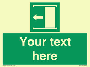 Custom Slide to Open Sign